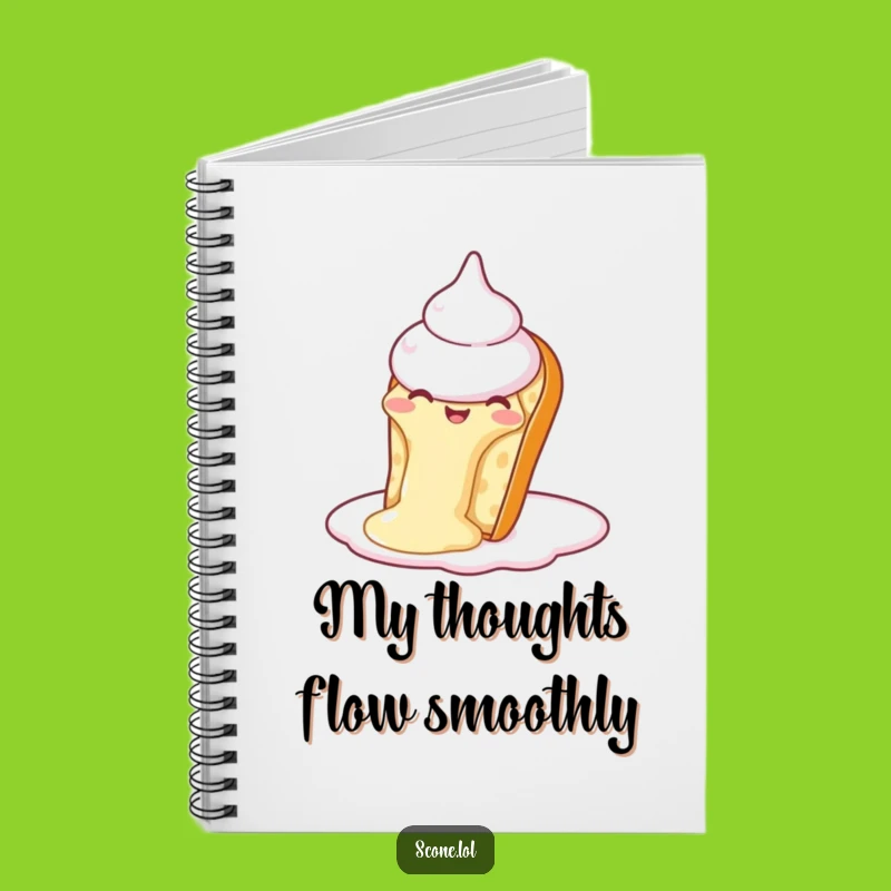 Funny Scone Cream Slide Notebook: Jot Down Ideas with Sweet Inspiration