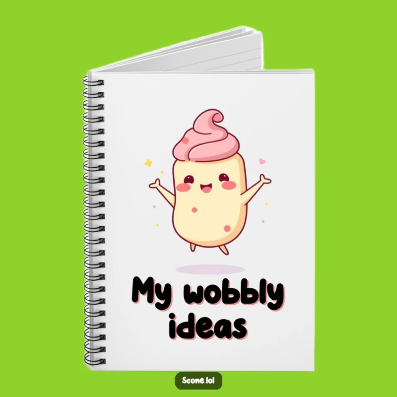 Funny Scone Dance Notebook: Wobbly Journal for Happy Notes Gift