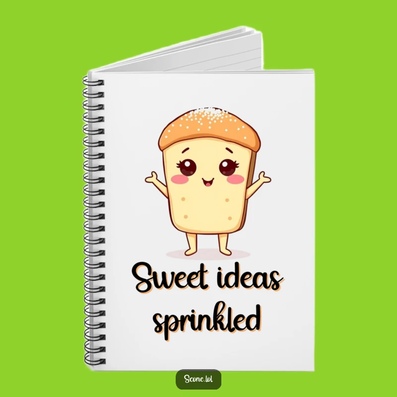 Funny Scone Sugar Dust Pose Notebook: Jot Down Ideas with Posh Inspiration