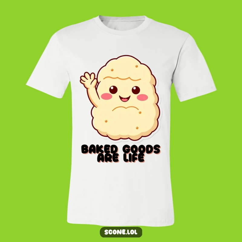 Funny Scone Wave T-Shirt: Cute Smiling Baked Treat Makes A Hilarious Gift For Any Occasion