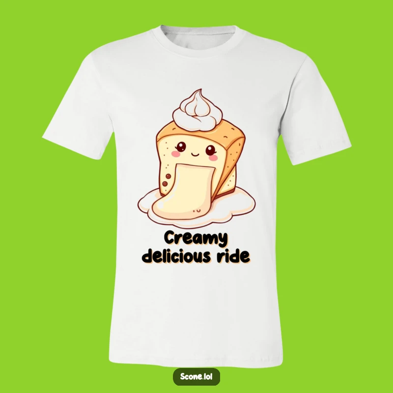 Funny Scone Cream Slide T-Shirt: Playful Pastry Adventure Is A Hilarious Wearable Gift