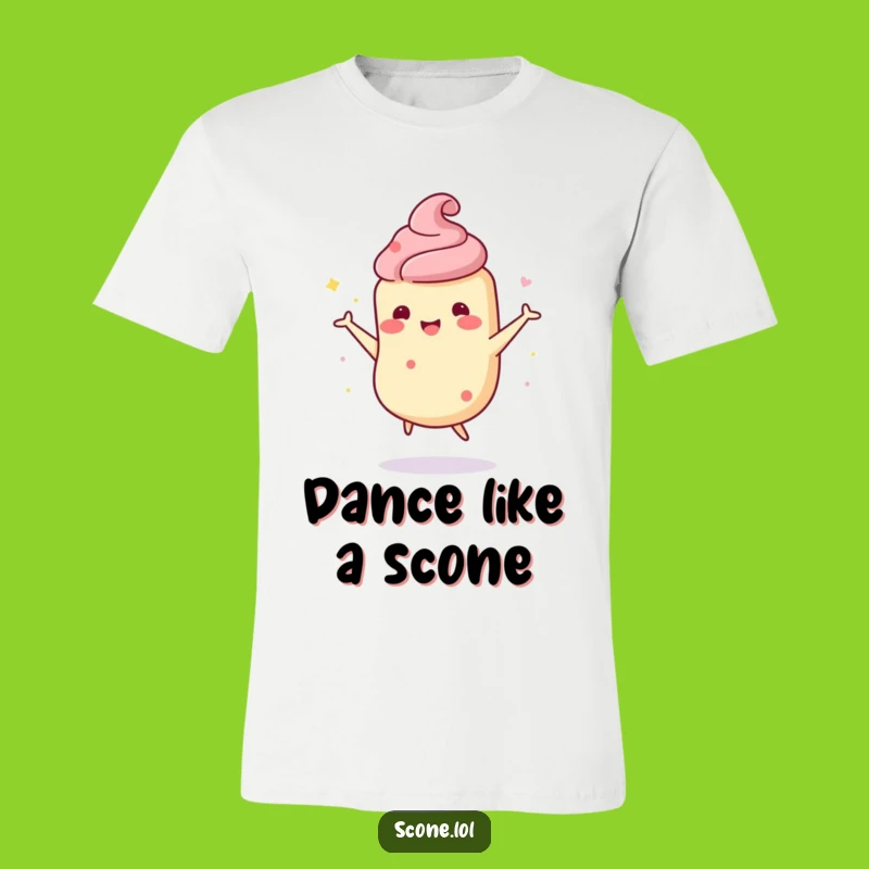 Funny Scone Dance T-Shirt: Wobbly Character Tee for a Joyful Gift