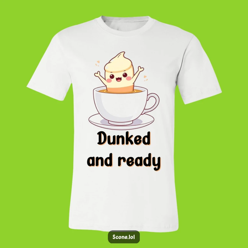 Funny Scone Tea Leap T-Shirt - Comedic Tea Time Apparel