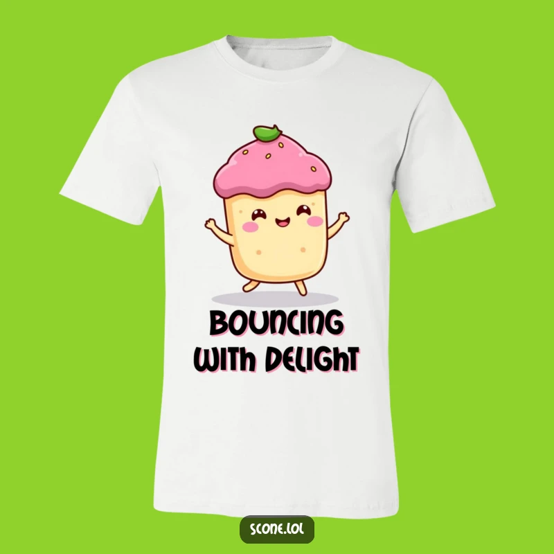 Funny Bouncing Scone T-Shirt - Cheerful Baked Good Apparel