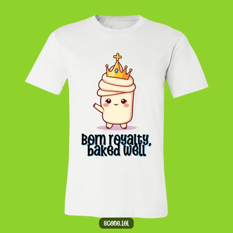 Funny Regal Scone Crown T-Shirt - Hilarious Royalty Tee Funny Gift