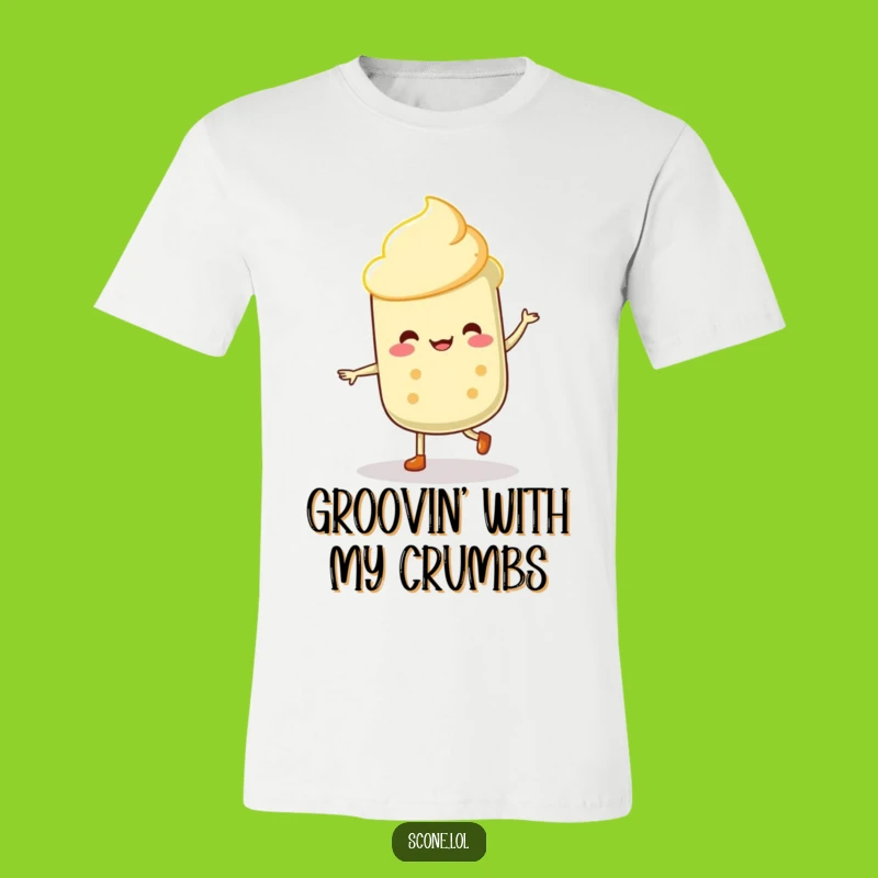 Funny Scone Dancer T-Shirt: Wear Your Joy with This Merry Pastry Character Tee