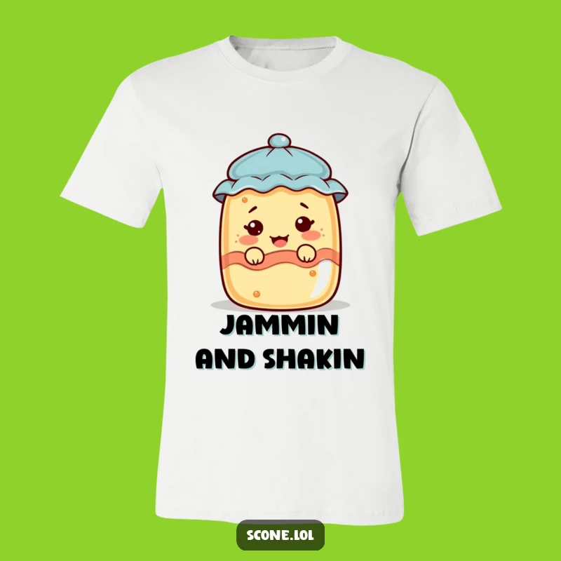 Funny Scone Jam Jar Face T-Shirt - Comedic Apparel for Scone Lovers