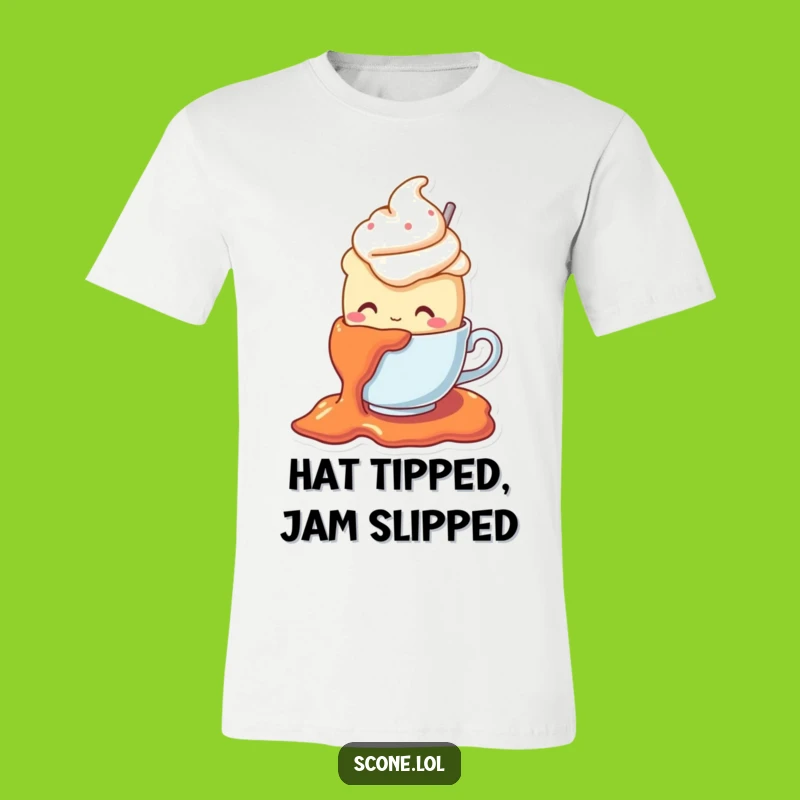 Funny Scone Jam Slip T-Shirt: Wear Your Mishaps with Whimsical Humor