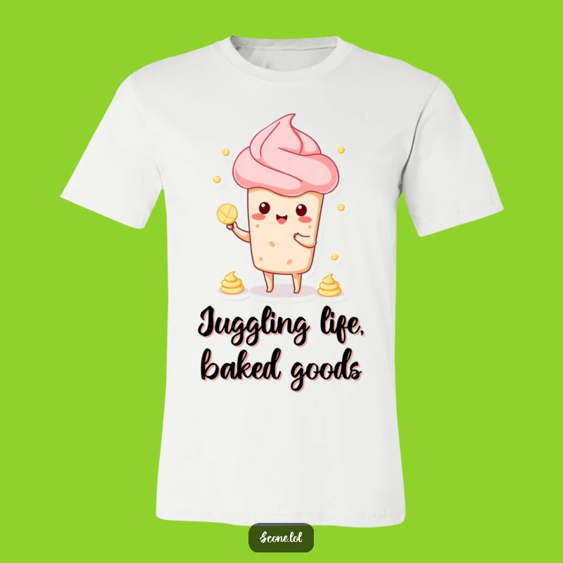 Funny Scone Juggling Cream T-Shirt: Wear Your Love for Pastries with Humor