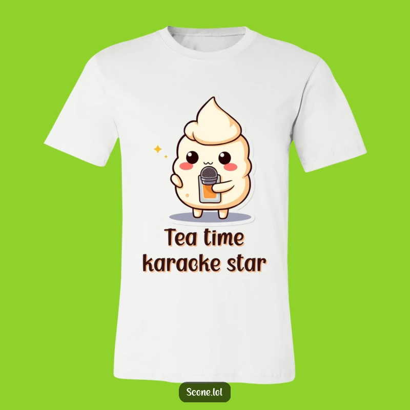Funny Scone Mic T-Shirt: Rock Out with Your Inner Star!