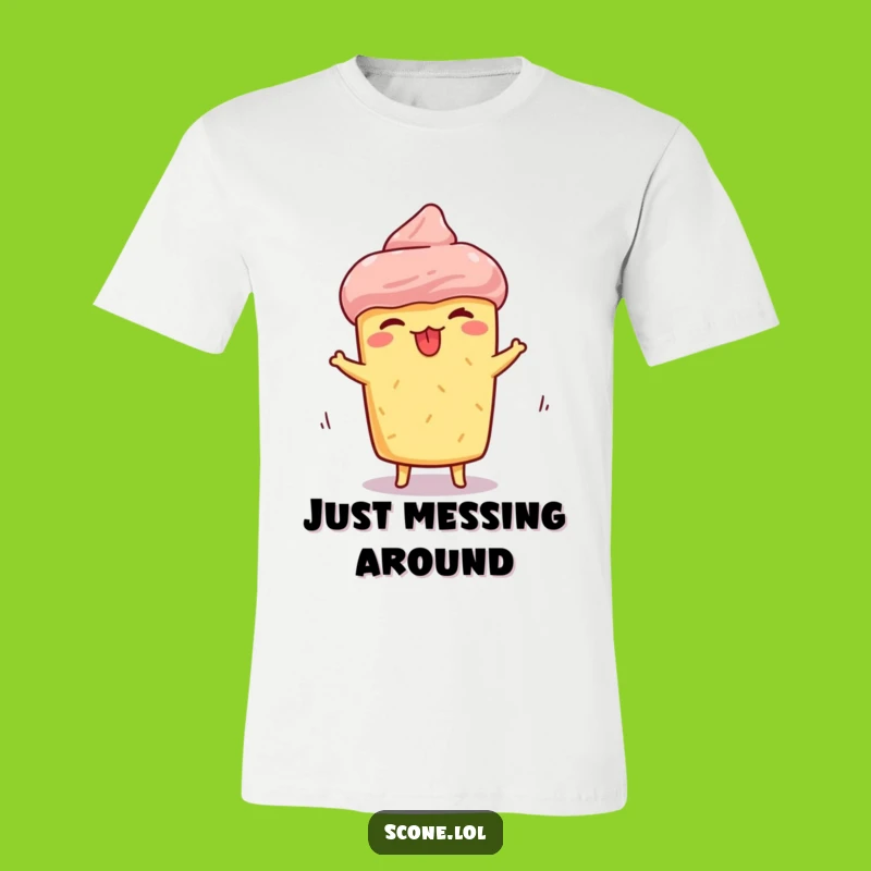 Funny Scone Spinning T-Shirt: Silly Face Design, Perfect Humorous Gift