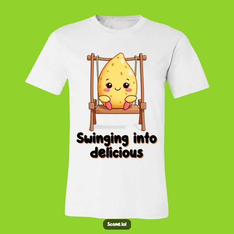 Funny Scone Swinging T-Shirt - Happy Baker Fun, Hilarious Gift