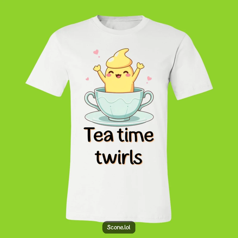 Funny Teacup Dance Scone T-Shirt: Wear Your Fun with This Tiny Pastry Tee