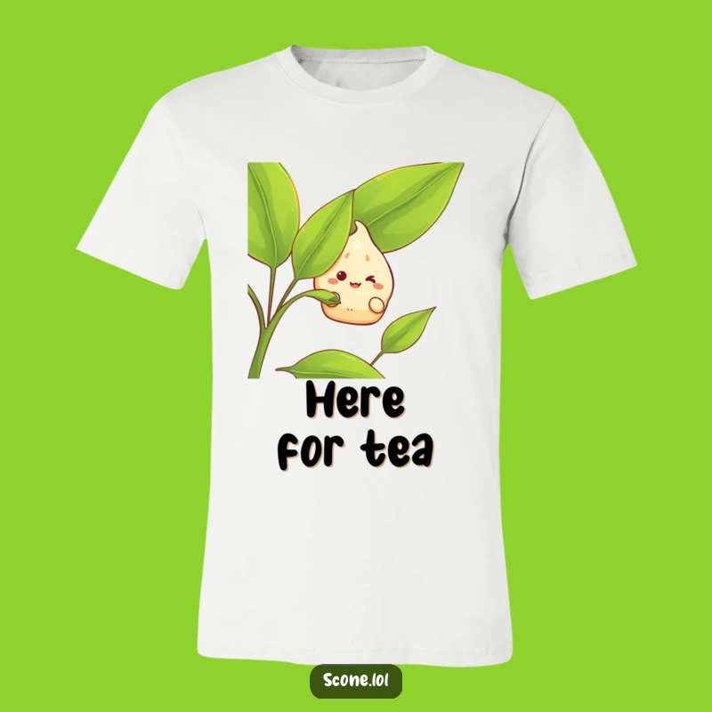 Funny Scone Peek-a-Boo T-Shirt: Grinning Character, Hilarious Tea Time Tee Gift