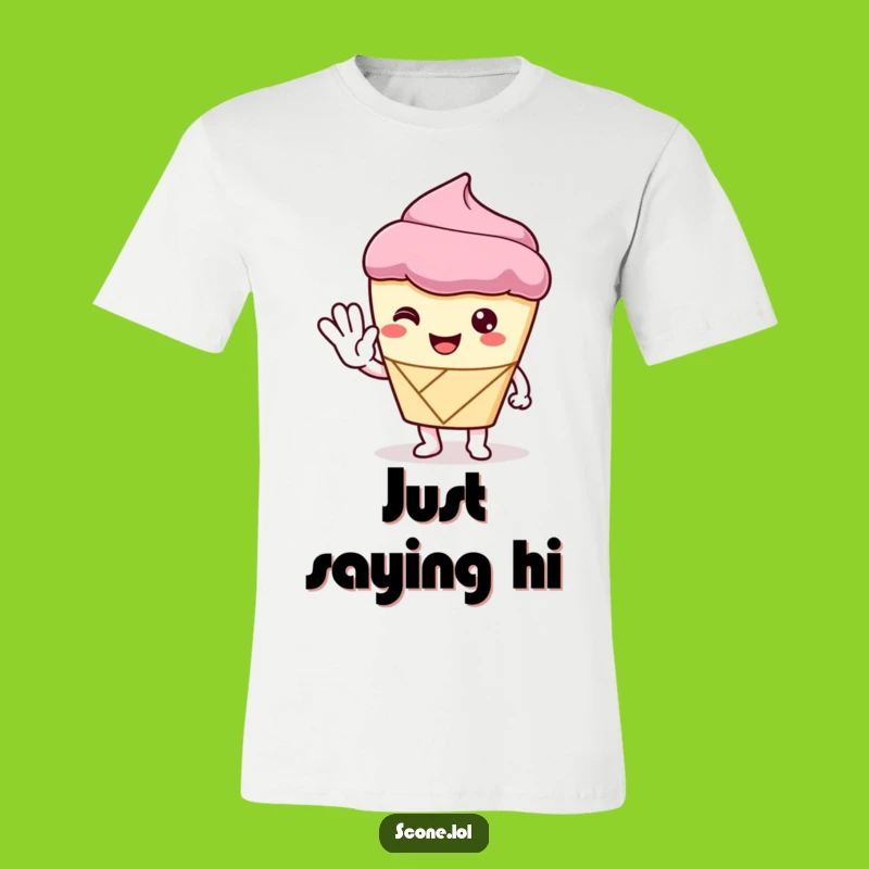 Funny Scone T-Shirt: Friendly Waves, a Comfortable Funny Gift