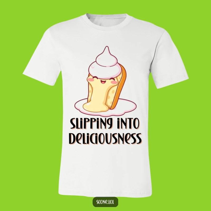 Funny Scone Cream Slide T-Shirt: Wear Your Delicious Joy with Style