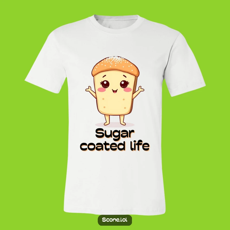 Funny Scone Sugar Dust Pose T-Shirt: Wear Your Delicious Confidence