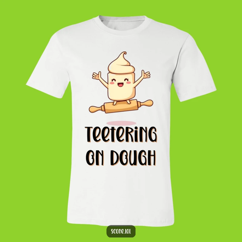 Funny Scone Rolling Pin T-Shirt: Wear Your Balancing Act with Whimsical Style