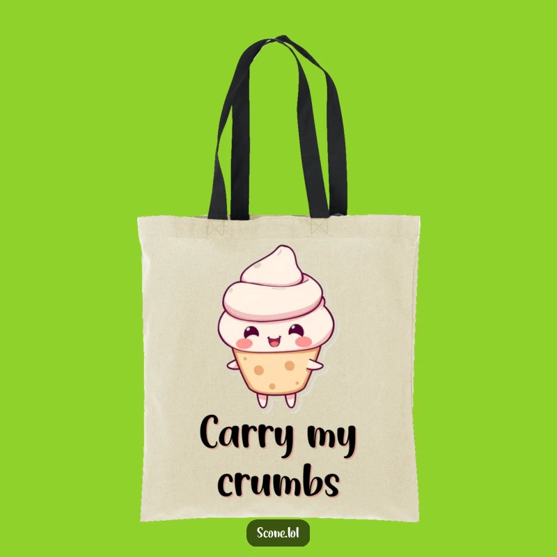 Funny Scone Tote Bag - Cheerful Bounce Design, Stylish Humorous Accessory