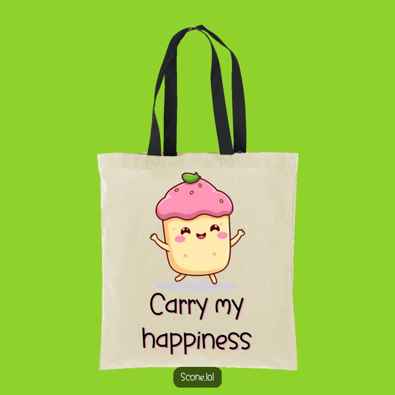 Funny Bouncing Scone Tote Bag - Carry Your Joy with Baked Goods Style