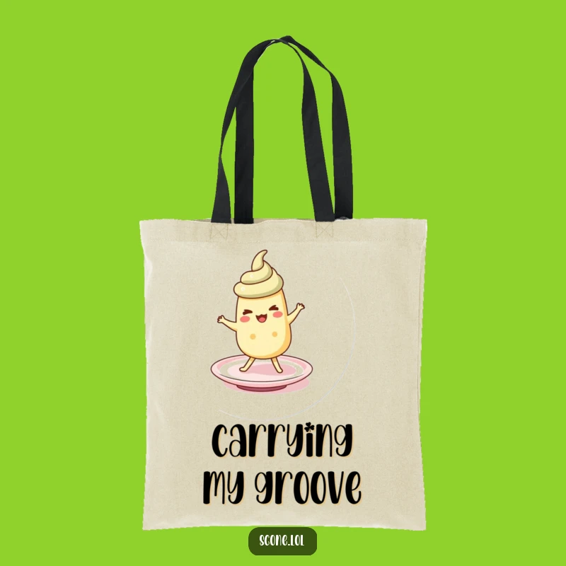 Funny Scone Saucer Jig Tote Bag: Carry Your Fun Hilariously