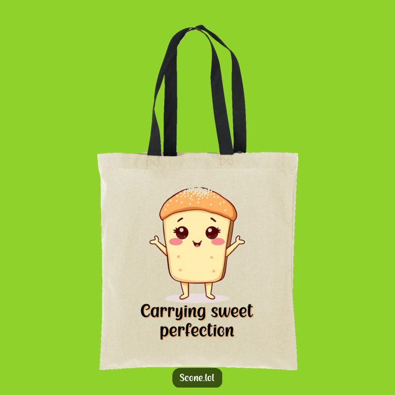Funny Scone Sugar Dust Pose Tote Bag: Carry Your Essentials with Posh Flair