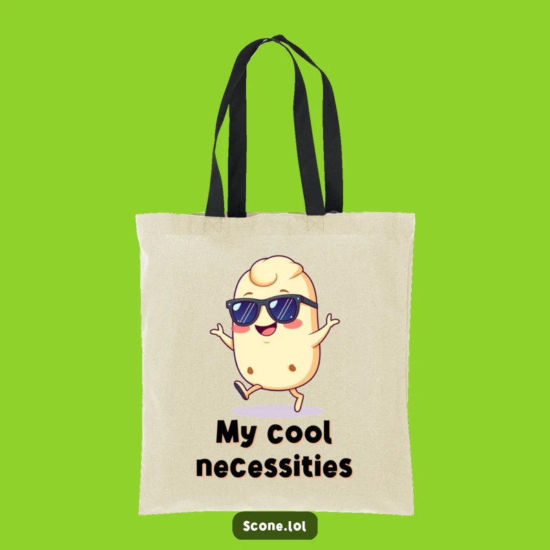 Funny Cool Scone Tote Bag: Confident Hop Design, Practical & Stylish Gift