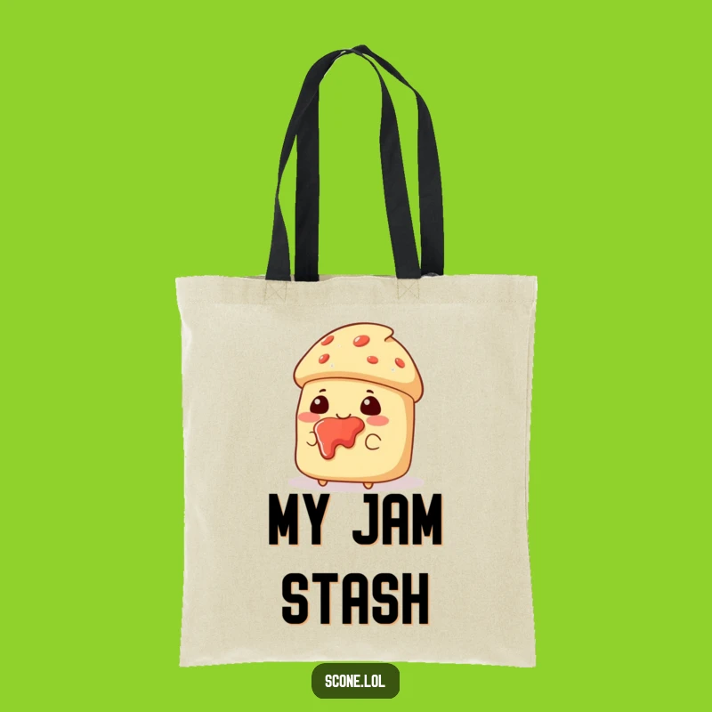 Funny Jam-Faced Scone Tote Bag - Carry Your Sweetness Messily