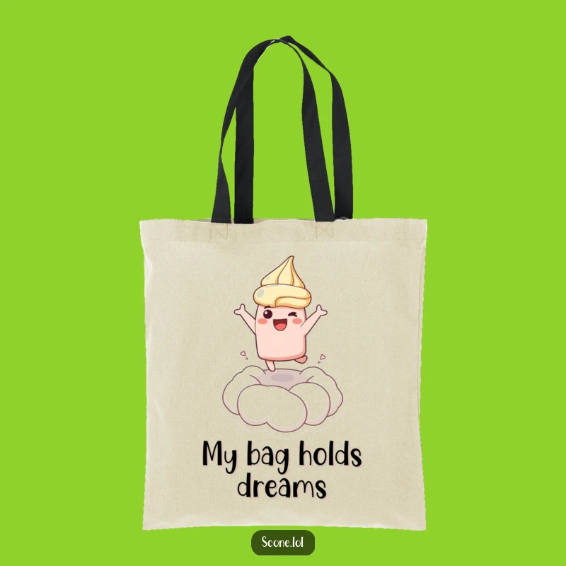 Funny Leaping Scone Cream Tote Bag - Carry Your Joy Funny Gift