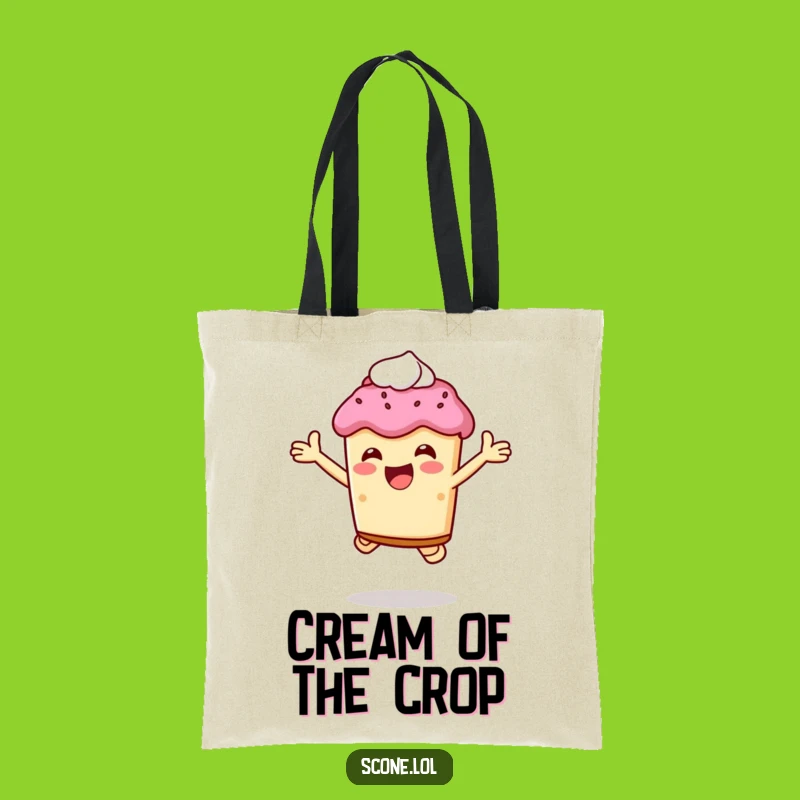Funny Scone Cream Joy Tote Bag: Carry Your Sweetness Hilariously