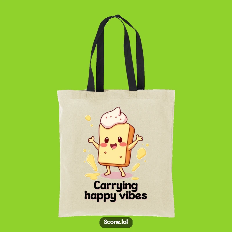 Funny Scone Dance Tote Bag: Happy Character, Practical and Amusing Carry-All Gift