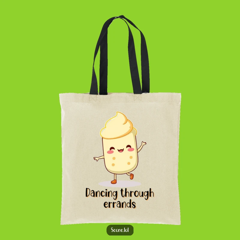 Funny Scone Dancer Tote Bag: Carry Your Moves with This Whimsical Pastry Design