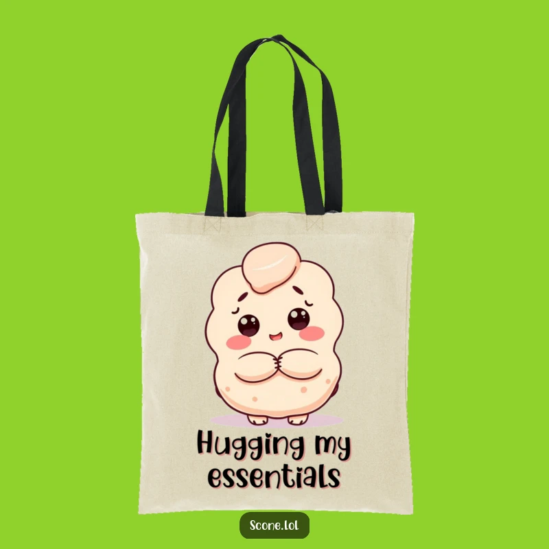 Funny Scone Hug Tote Bag: Carry Comfort with a Baked Good, Great Funny Gift