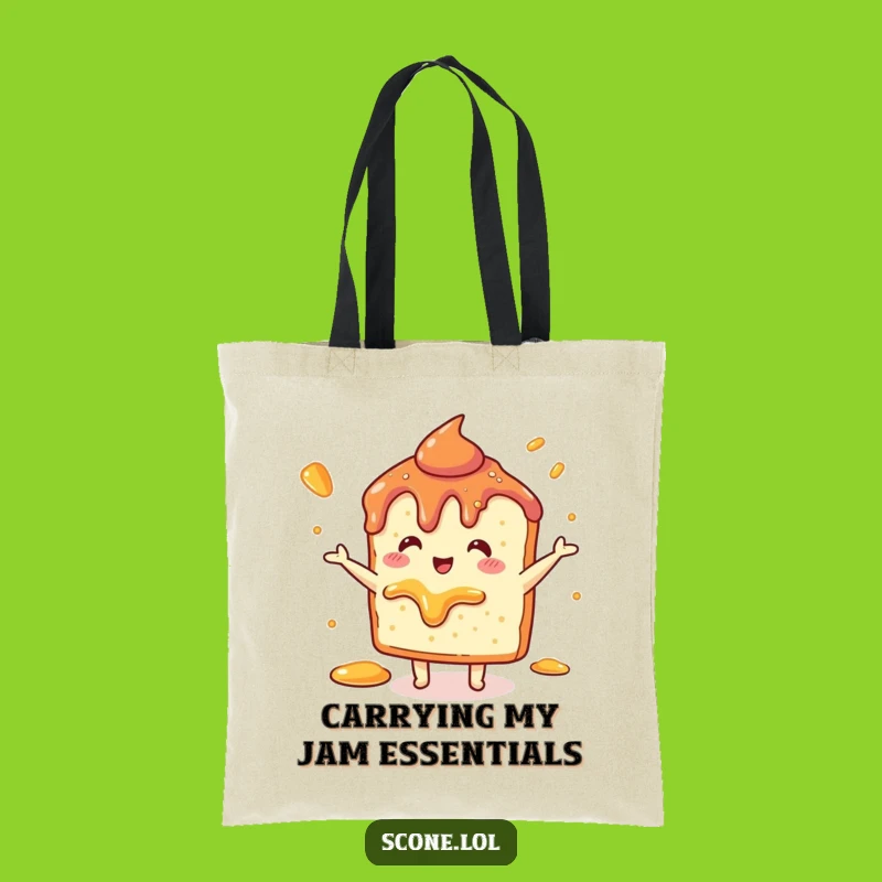 Funny Scone Jam Dance Tote Bag: Carry Your Essentials with Baked Delight