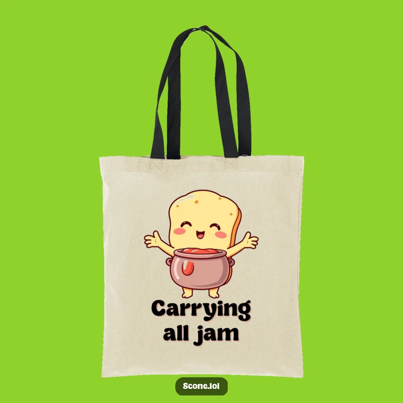 Funny Scone Jam Hug Tote Bag: Sweet Embrace Carry-All, Perfect Gift for Food Lovers!