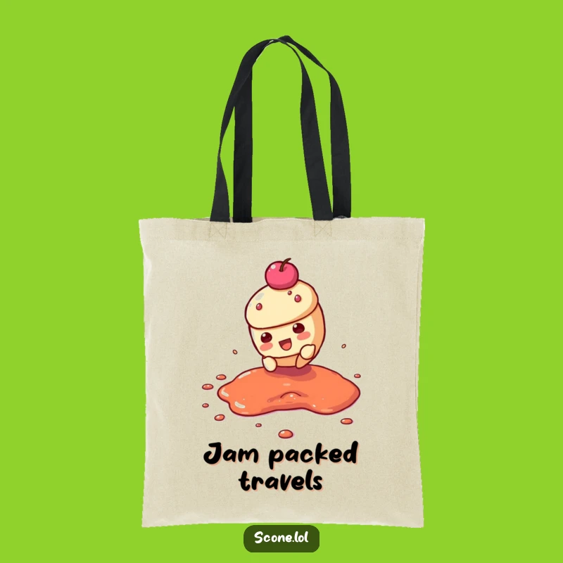 Funny Scone Jam Slide Tote Bag: Carry Your Fun With a Pastry Pal