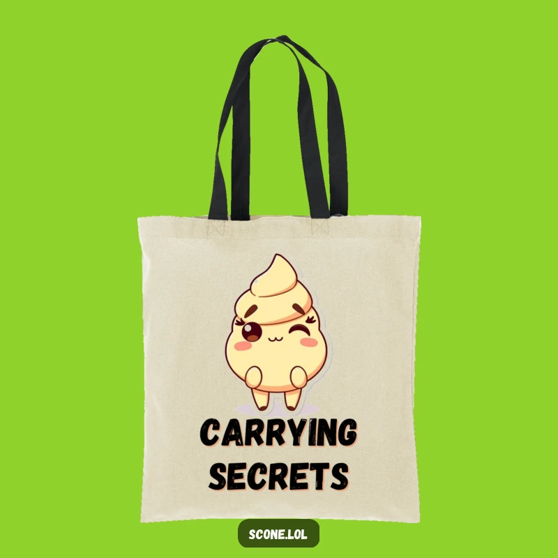 Funny Scone Smirk Tote Bag: Carry Your Cheeky Vibes