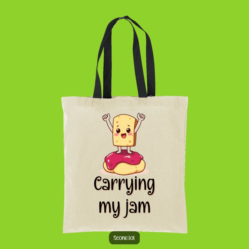 Funny Scone Victory Tote Bag: Triumphant Character, Practical and Amusing Carry-All Gift