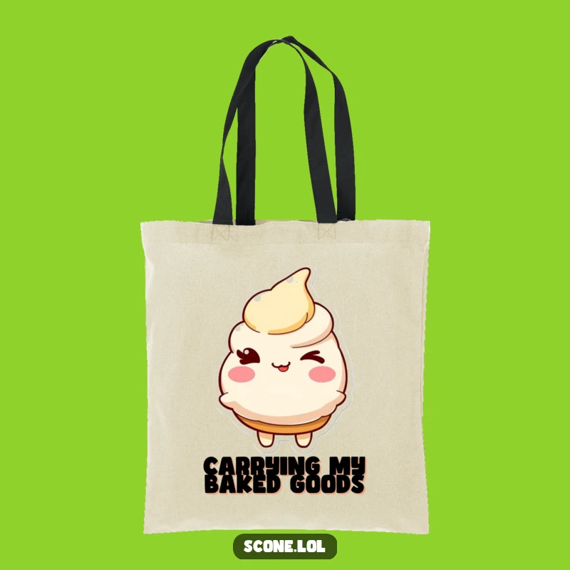 Funny Scone Wink Tote Bag: Carry Your Charm Everywhere!