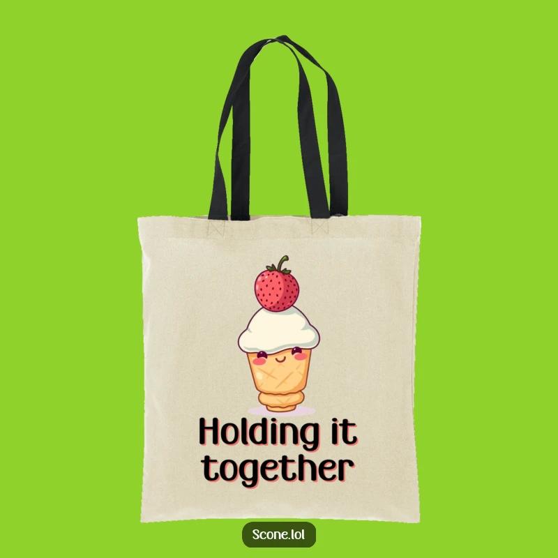 Funny Scone Balance Tote Bag: Carry Your Essentials With A Wobbly Berry Hilarious Gift