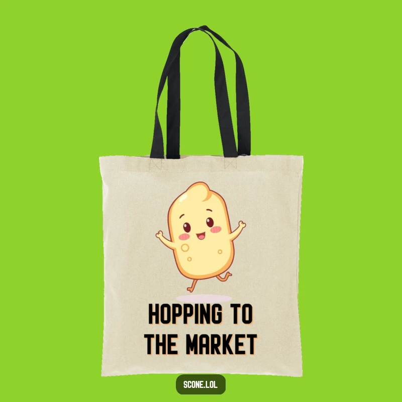 Funny Scone Hopping Tote Bag - Carry Your Day with Crumbly Energy!