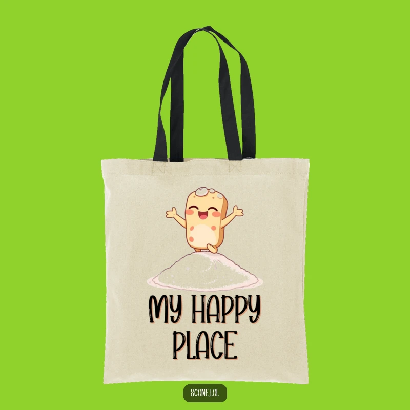 Funny Giggling Scone Tote Bag: Sweet Hopping Design, Practical & Joyful Gift
