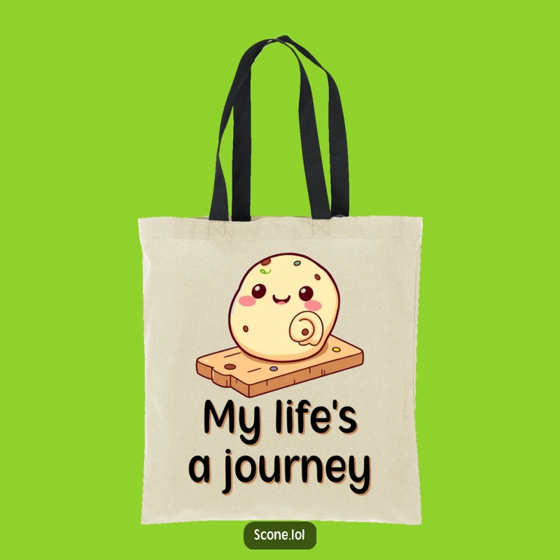 Funny Scone Rolling Down Pastry Board Tote Bag - Hilarious & Practical Gift!