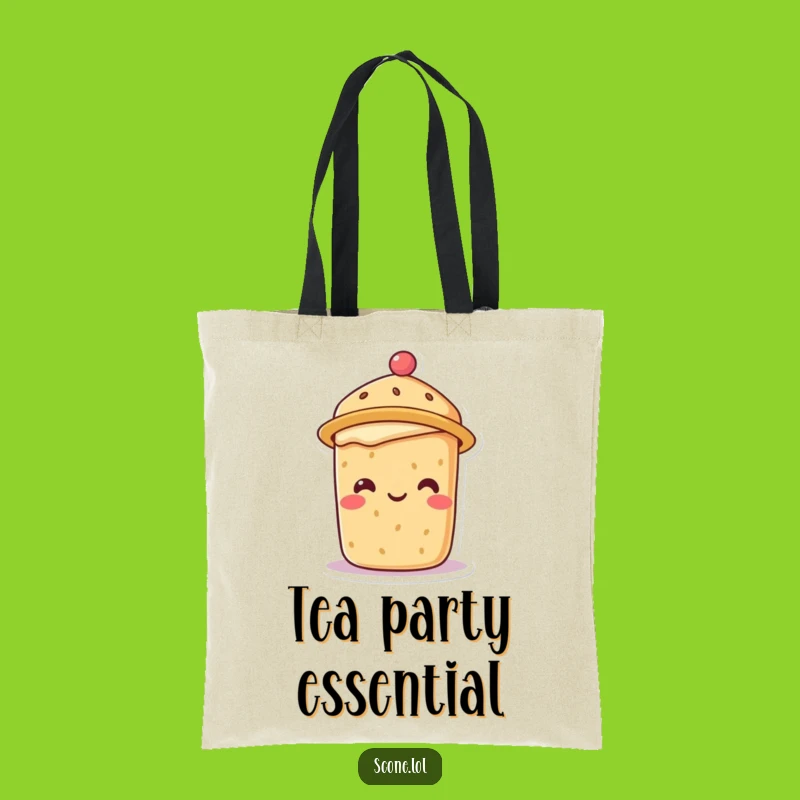 Funny Scone Tea Hat Tote Bag: Carry Your Tea Love Hilariously